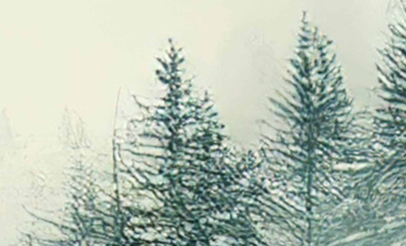 Słabe jakościowo zdjęcie krajobrazu przed przygotowaniem do druku fototapety