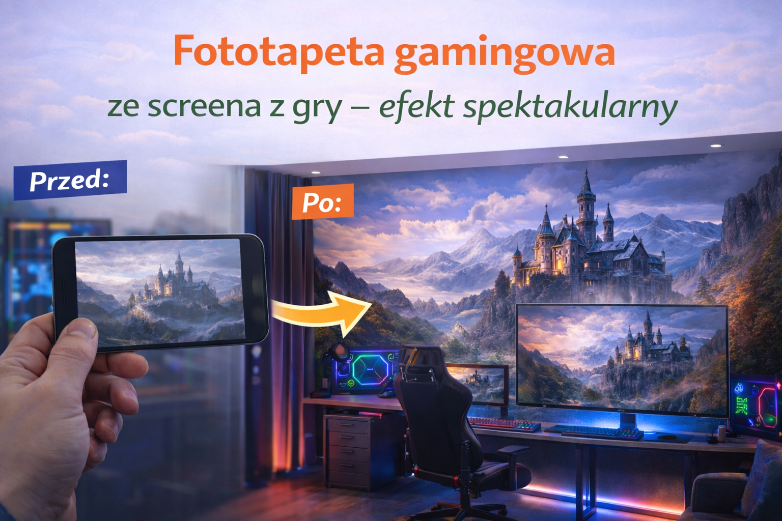 Fototapeta do pokoju gamingowego